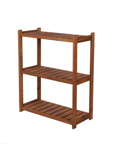 Regały/meble wielofunkcyjne - Regał Drewniany LSR – 3 półki proste – brązowy - product 3