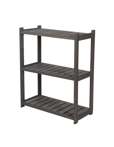 Regał Drewniany LSR – 3 półki proste – Szary