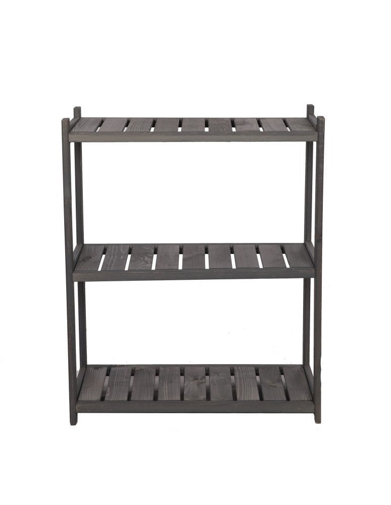 Regały/meble wielofunkcyjne - Regał Drewniany LSR – 3 półki proste – Szary - product MODO24.PL 2