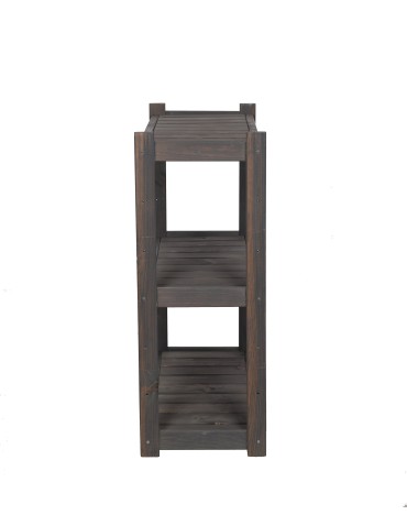 Regały/meble wielofunkcyjne - Regał Drewniany LSR – 3 półki proste – Szary - product 3