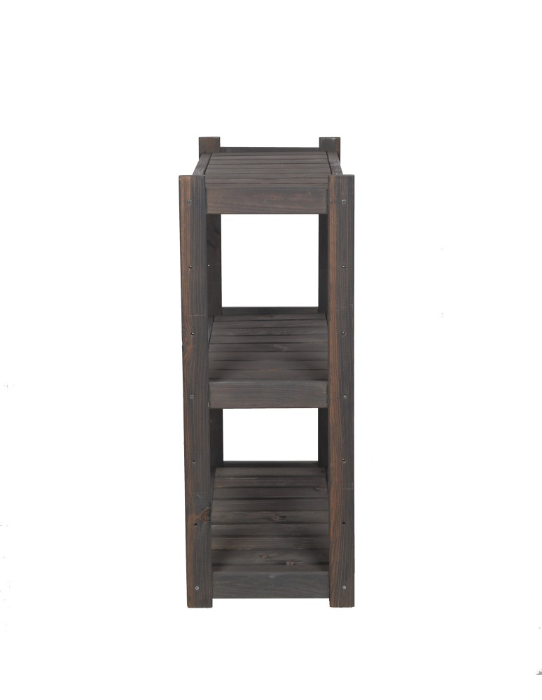 Regały/meble wielofunkcyjne - Regał Drewniany LSR – 3 półki proste – Szary - product MODO24.PL 3