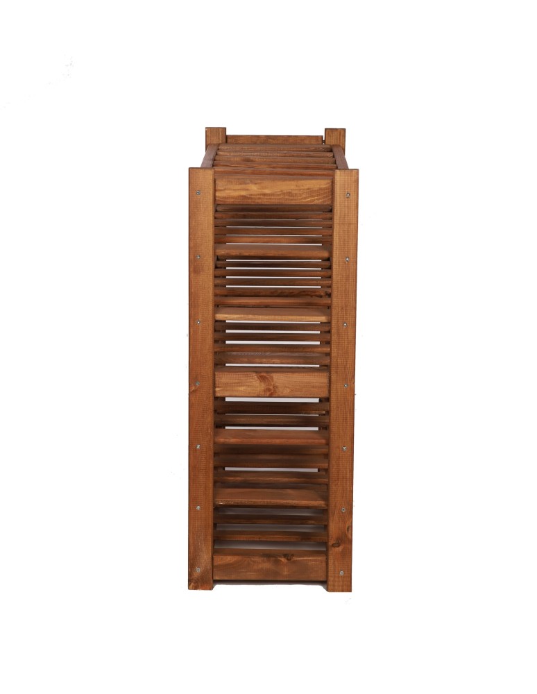 Regały/meble wielofunkcyjne - Regał Drewniany LSR – 7 półek na wino – Brązowy - product MODO24.PL 5