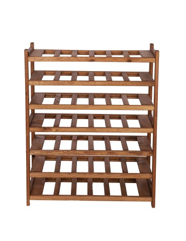 Regał Drewniany LSR – 7 półek na wino – Brązowy - product 2
