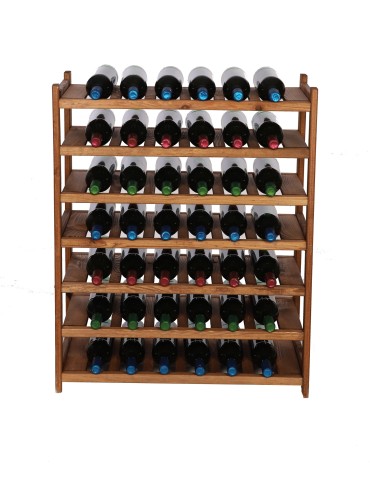 Regały/meble wielofunkcyjne - Regał Drewniany LSR – 7 półek na wino – Brązowy - product 3