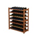 Regał Drewniany LSR – 7 półek na wino – Brązowy