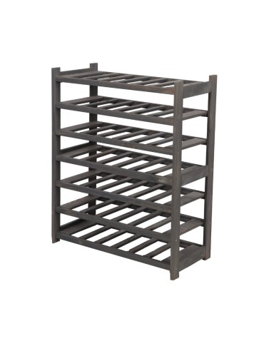 Regały/meble wielofunkcyjne - Regał Drewniany LSR – 7 półek na wino – Szary - product 5