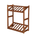 Regał Drewniany LSR – 2 półki na skrzynki – Brązowy
