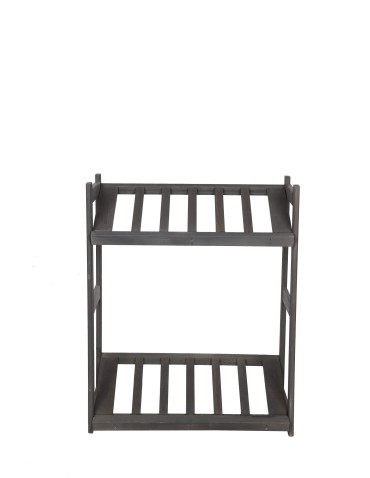 Regał Drewniany LSR – 2 półki na skrzynki – Szary - product 2