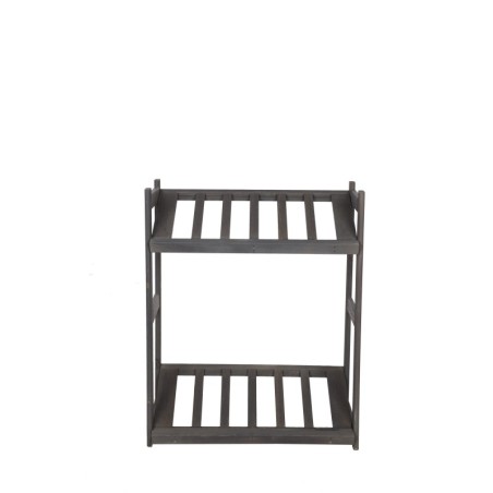 Regał Drewniany LSR – 2 półki na skrzynki – Szary