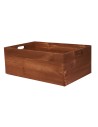 Sosnowa skrzynka 40x60x23 cm – z uchwytami — S-02 BRĄZ