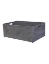 Sosnowa skrzynka 40x60x23 cm – z uchwytami — S-02 SZARA
