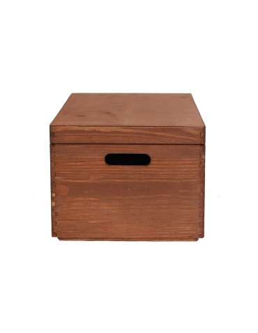 Skrzynki drewniane - Skrzynka drewniana z pokrywą 23x40x30 cm ~ S-03 BRĄZ - product 4