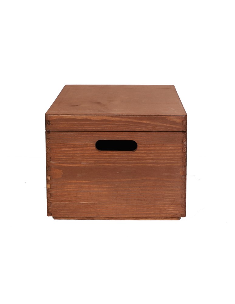 Skrzynki drewniane - Skrzynka drewniana z pokrywą 23x40x30 cm ~ S-03 BRĄZ - product MODO24.PL 4