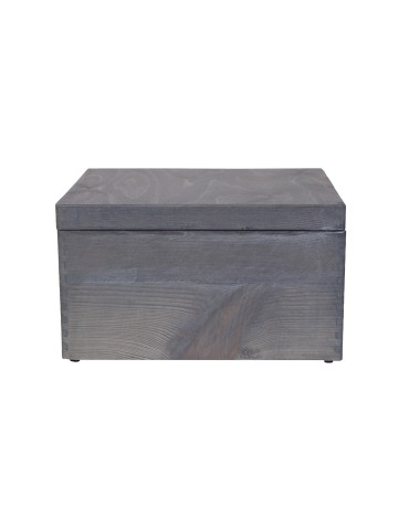 Skrzynka drewniana z pokrywą 23x40x30 cm ~ S-03 SZARA - product 2
