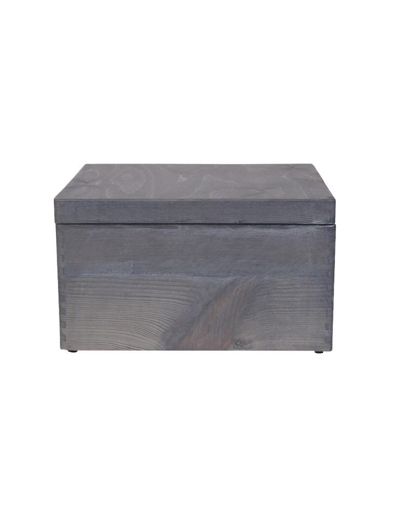 Skrzynki drewniane - Skrzynka drewniana z pokrywą 23x40x30 cm ~ S-03 SZARA - product MODO24.PL 2