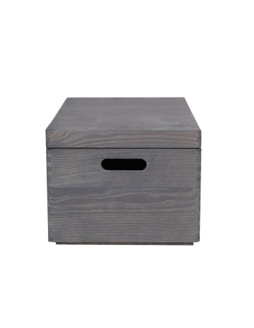 Skrzynki drewniane - Skrzynka drewniana z pokrywą 23x40x30 cm ~ S-03 SZARA - product 4