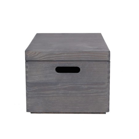 Skrzynka Drewniana z Pokrywą 23x40x30 cm ❏ Pełna z Uchwytami