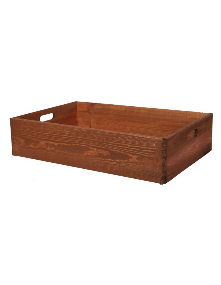 Skrzynki drewniane - Skrzynka na warzywa, owoce 60x40x13,5 cm ~ S-04 BRĄZ - product MODO24.PL 1