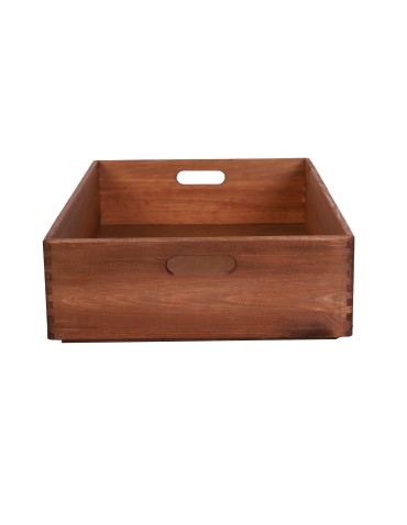 Skrzynki drewniane - Skrzynka na warzywa, owoce 60x40x13,5 cm ~ S-04 BRĄZ - product 3