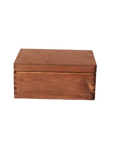 Drewniana skrzyneczka z wiekiem płaskim 13,5x30x20 cm ~ S-06 BRĄZ - product 2