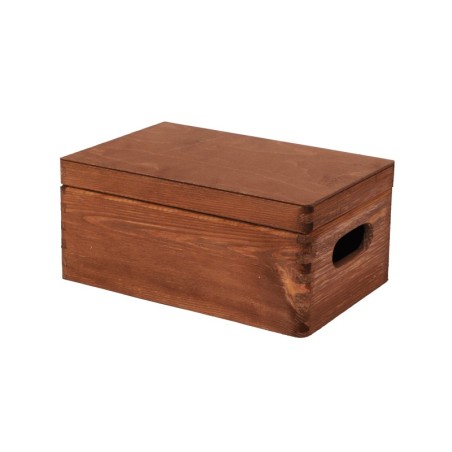 Drewniana Skrzyneczka z Wiekiem Płaskim ▪ 13x30x20 ▪ Sosnowa / Surowa