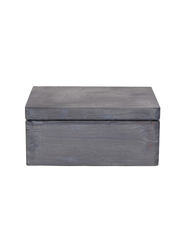 Skrzynki drewniane - Drewniana skrzyneczka z wiekiem płaskim 13,5x30x20 cm ~ S-06 SZARY - product MODO24.PL 2