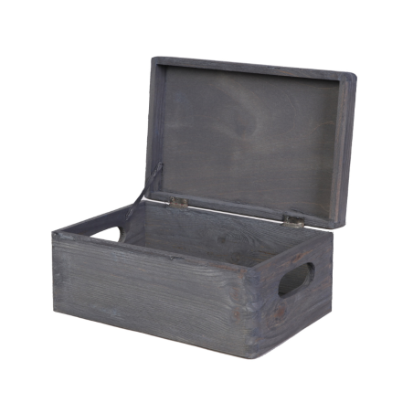 Drewniana Skrzyneczka z Wiekiem Płaskim ▪ 13x30x20 ▪ Sosnowa / Surowa