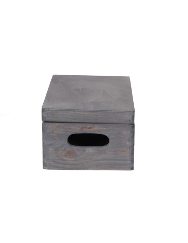 Skrzynki drewniane - Drewniana skrzyneczka z wiekiem płaskim 13,5x30x20 cm ~ S-06 SZARY - product 5
