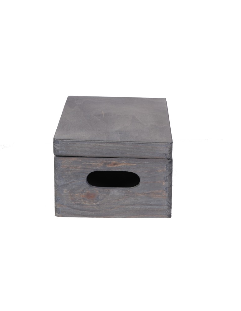 Skrzynki drewniane - Drewniana skrzyneczka z wiekiem płaskim 13,5x30x20 cm ~ S-06 SZARY - product MODO24.PL 5