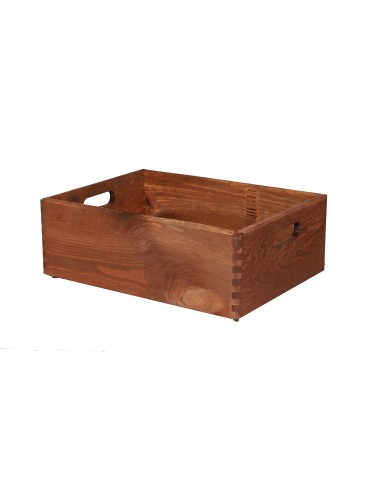 Skrzynki drewniane - Skrzynka Drewniana z Uchwytem 13,5x40x30 cm ~ S-07 BRĄZ - product 3