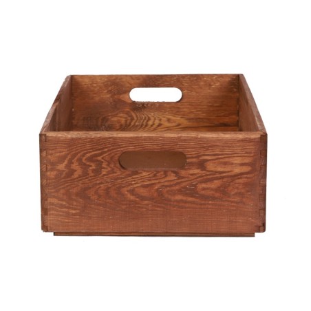 Skrzynka Drewniana z Uchwytem 13,5x40x30 cm ▪ Surowa Sosna ▪ Pełna