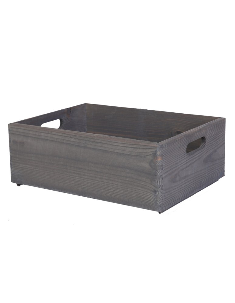 Skrzynki drewniane - Skrzynka Drewniana z Uchwytem 13,5x40x30 cm ~ S-07 SZARA - produkt MODO24.PL 1