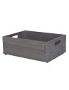 Skrzynka Drewniana z Uchwytem 13,5x40x30 cm ~ S-07 SZARA