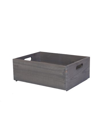 Skrzynki drewniane - Skrzynka Drewniana z Uchwytem 13,5x40x30 cm ~ S-07 SZARA - product 3