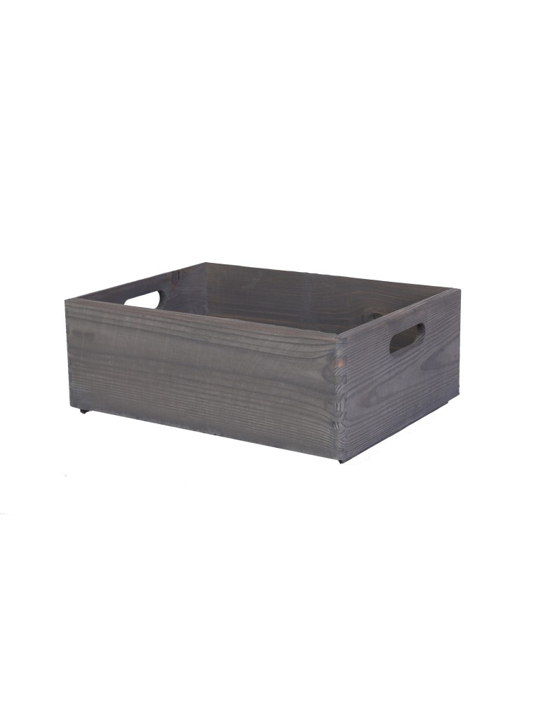 Skrzynki drewniane - Skrzynka Drewniana z Uchwytem 13,5x40x30 cm ~ S-07 SZARA - product MODO24.PL 3