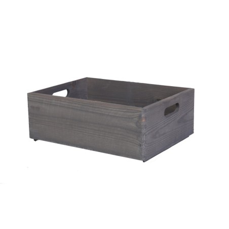 Skrzynka Drewniana z Uchwytem 13,5x40x30 cm ▪ Surowa Sosna ▪ Pełna