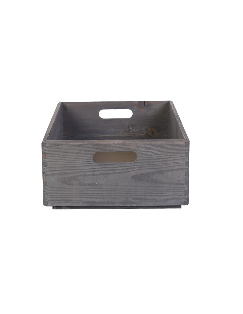 Skrzynki drewniane - Skrzynka Drewniana z Uchwytem 13,5x40x30 cm ~ S-07 SZARA - product MODO24.PL 4