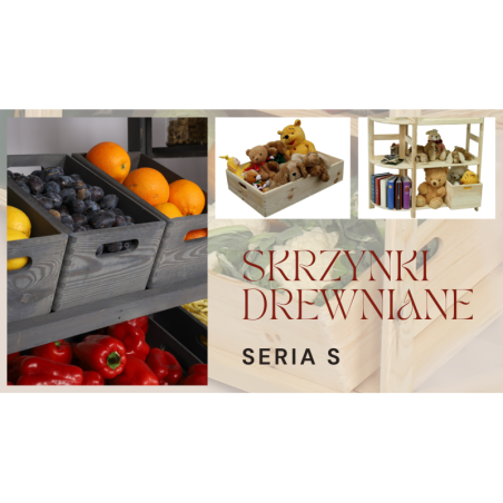 Drewniana skrzynka z wiekiem - 13,5x40x30 cm ~ S-08 BRĄZ