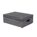 Drewniana skrzynka z wiekiem - 13,5x40x30 cm ~ S-08 SZARA