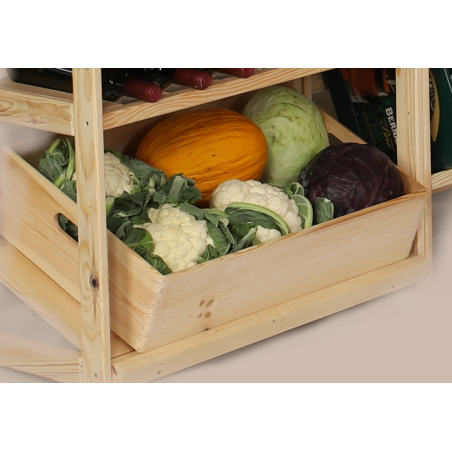 Skrzynka Drewniana z Pokrywą 23x40x30 cm ❏ Pełna z Uchwytami