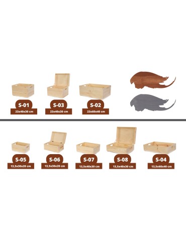 Skrzynki drewniane - Skrzyneczka prezentowa 13,5x30x20 cm — S-05 - product 9