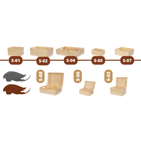 Drewniana Skrzyneczka z Wiekiem Płaskim ▪ 13x30x20 ▪ Sosnowa / Surowa