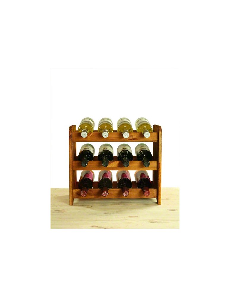 Klasyczne regały do wina RW-3 - Regał na wino RW-3-12 olchowy - product MODO24.PL 2