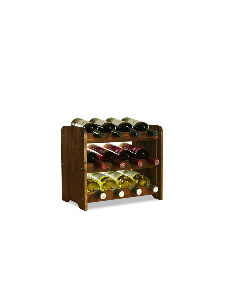 Klasyczne regały do wina RW-3 - Regał na wino RW-3-12 brązowy - produkt MODO24.PL 1