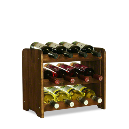 Regał na wino RW-3-12 brązowy
