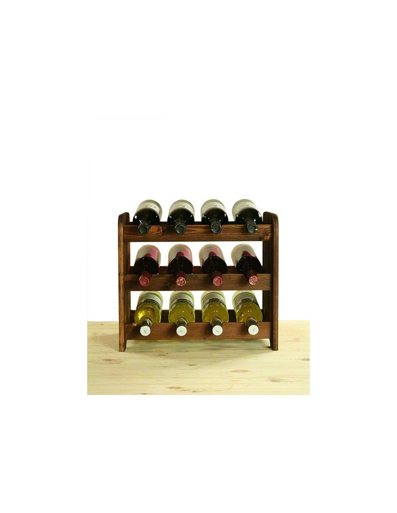 Klasyczne regały do wina RW-3 - Regał na wino RW-3-12 brązowy - product MODO24.PL 2