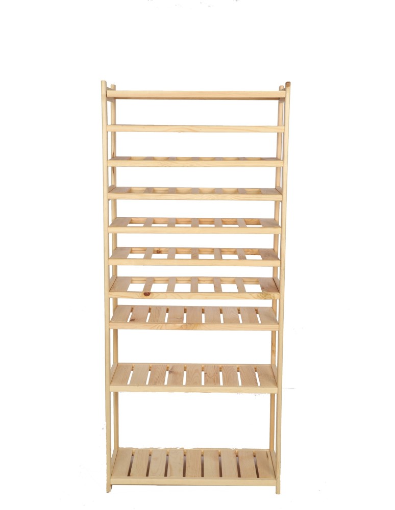 Regały/meble wielofunkcyjne - Regał Drewniany LSR 4 półki proste 6 PÓŁEK NA WINO - product MODO24.PL 3