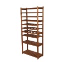 Regał Drewniany LSR 4 półki proste 6 PÓŁEK NA WINO – Brąz