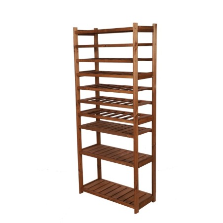 Regał Drewniany LSR 4 półki proste 6 PÓŁEK NA WINO – Brąz