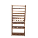 Regał Drewniany LSR 4 półki proste 6 PÓŁEK NA WINO – Brąz